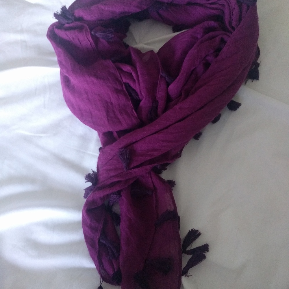 Purple Scarf with tassels